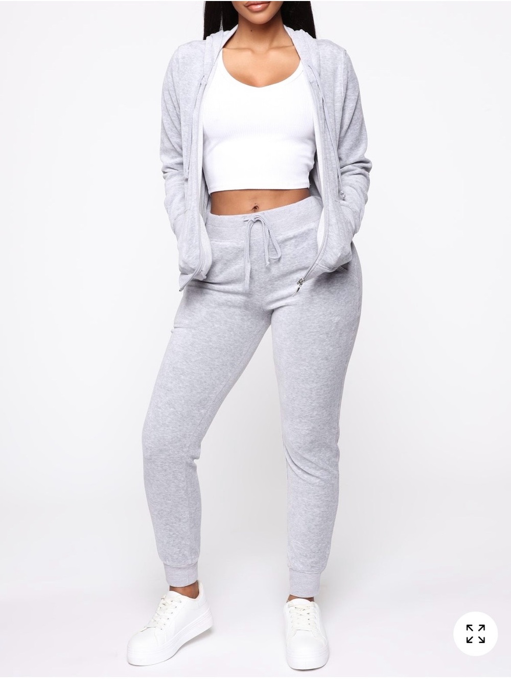 Fashion Nova Heather Gray Drawstring Joggers